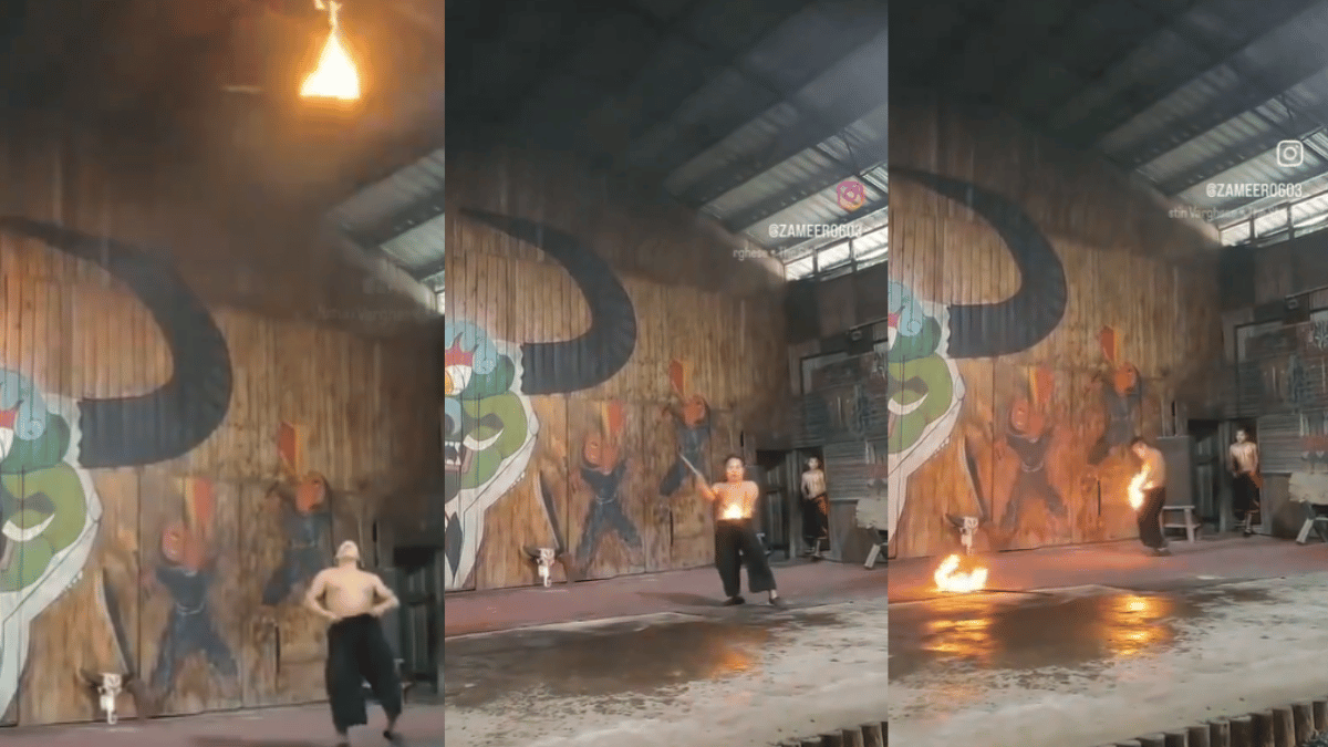 Viral Video Man’s Trick With Fire Goes Terribly Wrong;