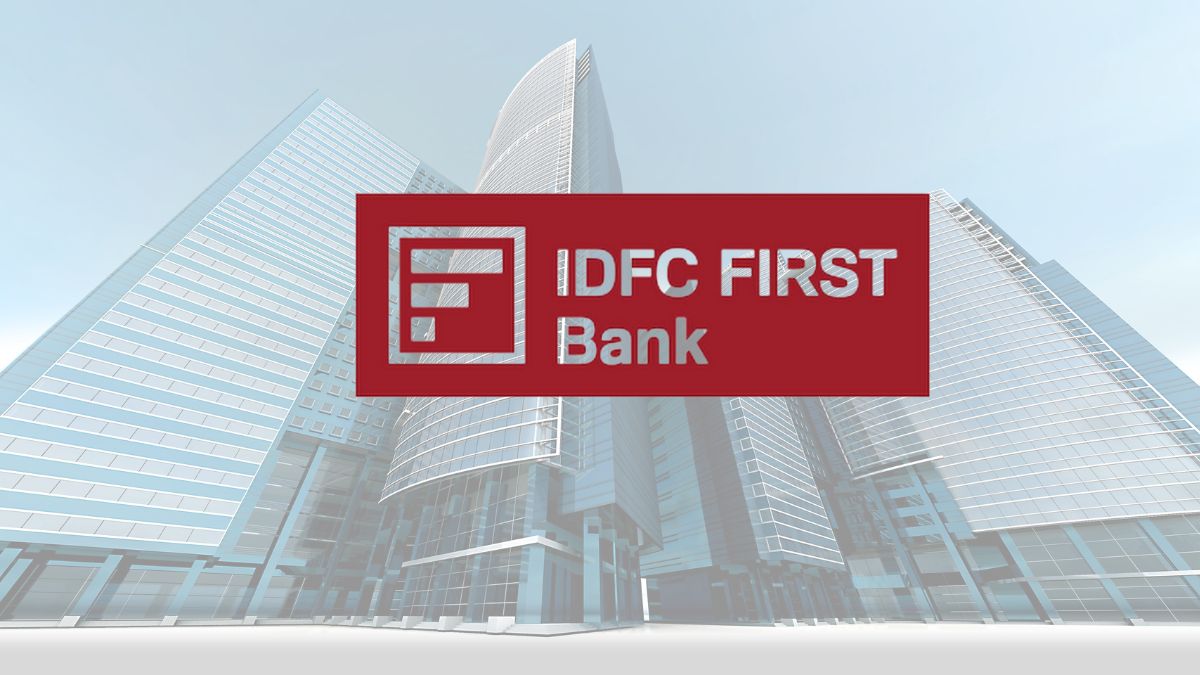 Mumbai, India. 04th July, 2023. IDFC First bank logo is seen outside the  branch in Mumbai. IDFC First Bank merges with IDFC Limited. 155 shares of  IDFC First Bank will be alloted