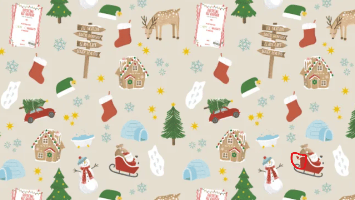 Spot the elf in under 5 seconds! (Source: The Sun)