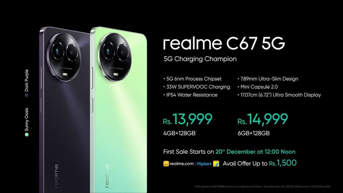 Realme C67 5G Launched In India With Dimensity 6100+ Chipset; Check Price,  Specifications, Offers And More