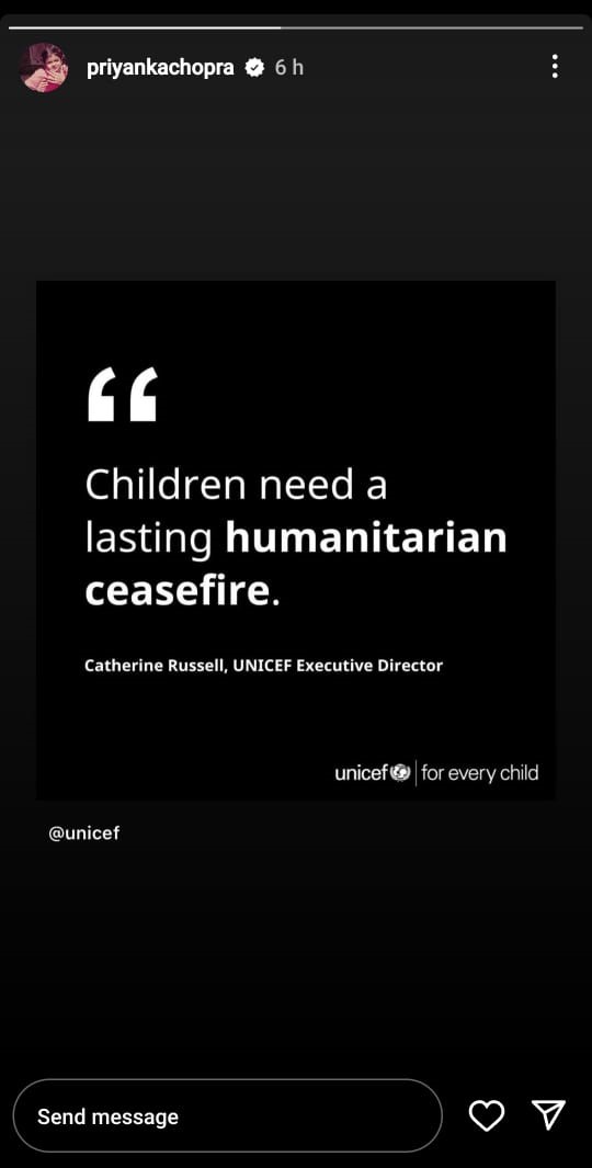 Priyanka Chopra Instagram Story