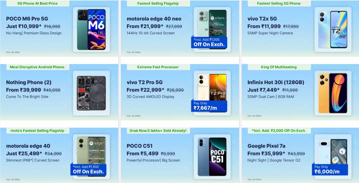 Flipkart Big Bachat Dhamaal Sale 2023 Redmi Note 12 Pro To Motorola