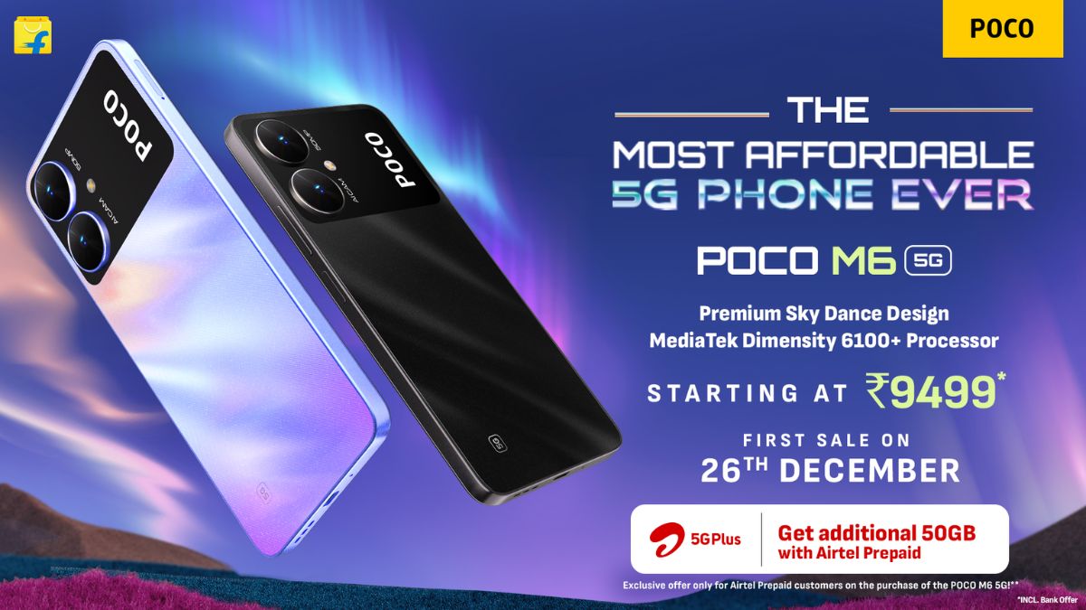 POCO M6 5G Price In India: M6 Pro's Sibling With Dimensity 6100+, 90Hz  Screen Launched; Check Bank Offers, Specs, Availability