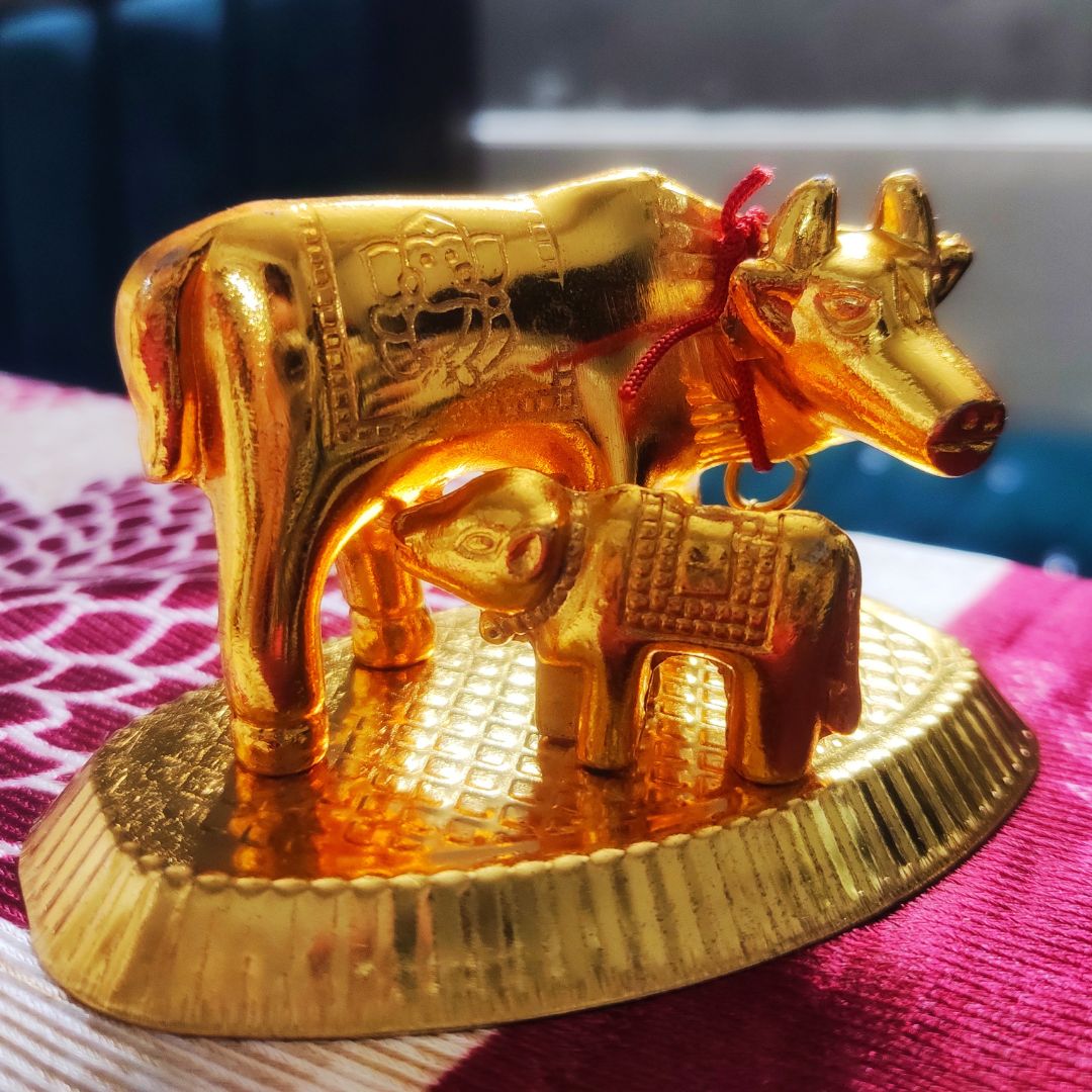 Kamdhenu Cow And Calf Benefits Of Bringing This Sacred Cow Statue As