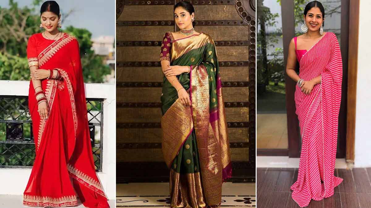 Designer Latest Georgette Saree and Blouse – urban-trend.co.in