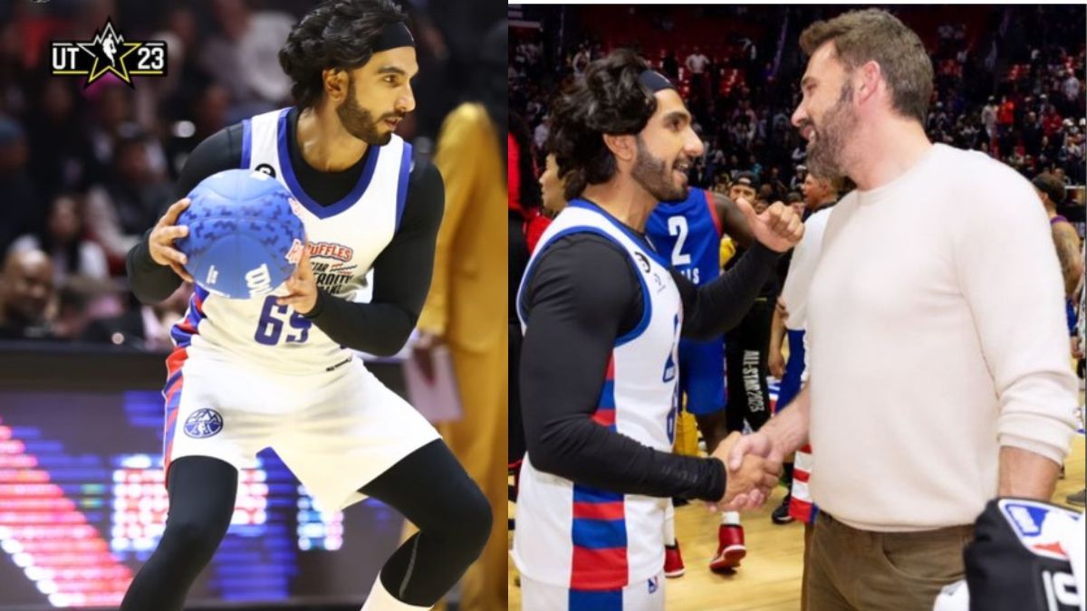 Ranveer Singh NBA: NBA All-Star Celebrity Game 2023: Ranveer Singh shares  court with Marvel star Simu Liu, meets Ben Affleck - The Economic Times
