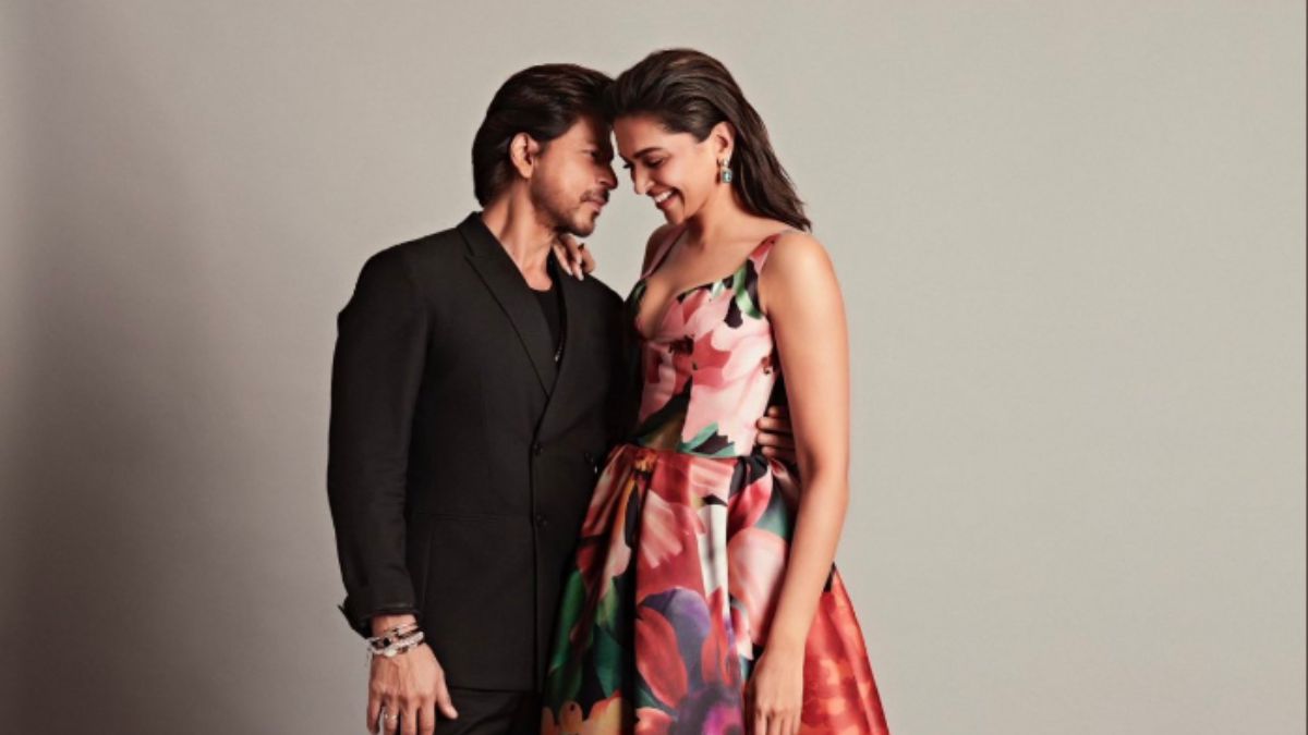 Shah Rukh Khan and Deepika Padukone in a still from the film