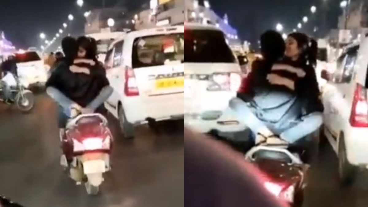 Lucknow Couple Seen Romancing On Scooter, Police Arrest Driver After Video Goes Viral