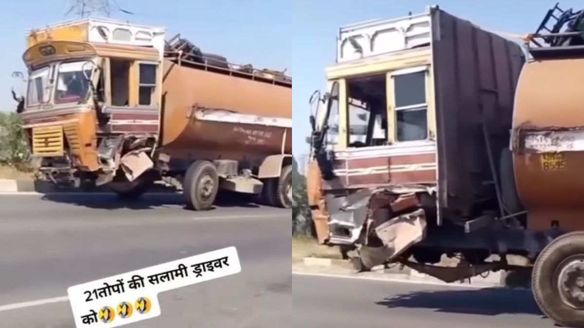 Viral Video Man Drives Truck Without Front Wheels, Social Media Says