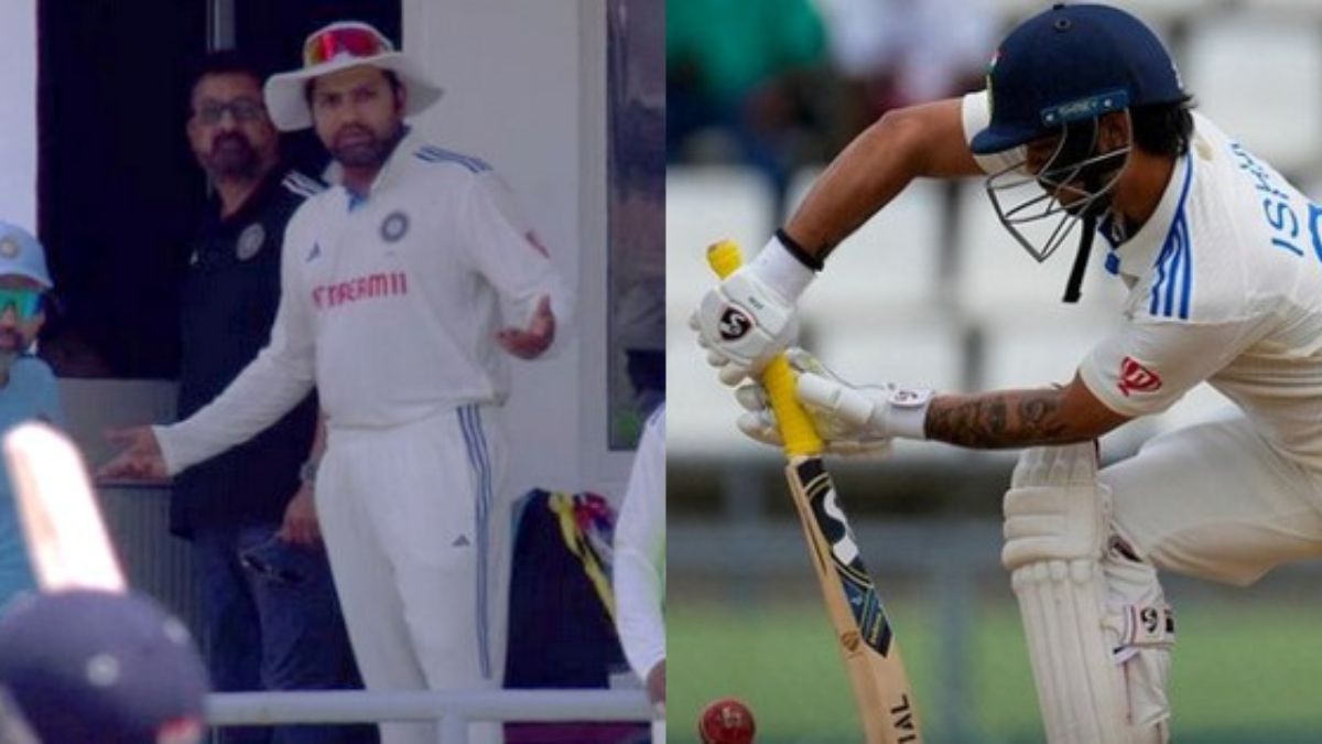 Ind Vs Wi Rohit Sharma Spotted Angrily Gesturing Towards Ishan Kishan During 1st Test Video