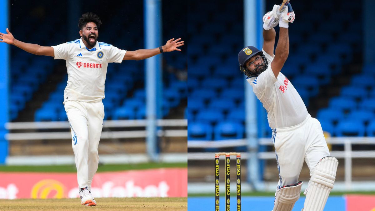 Ind Vs Wi 2nd Test Siraj Rohit Star On Rain Hit Day 4 As India Close In On Series Win 1858