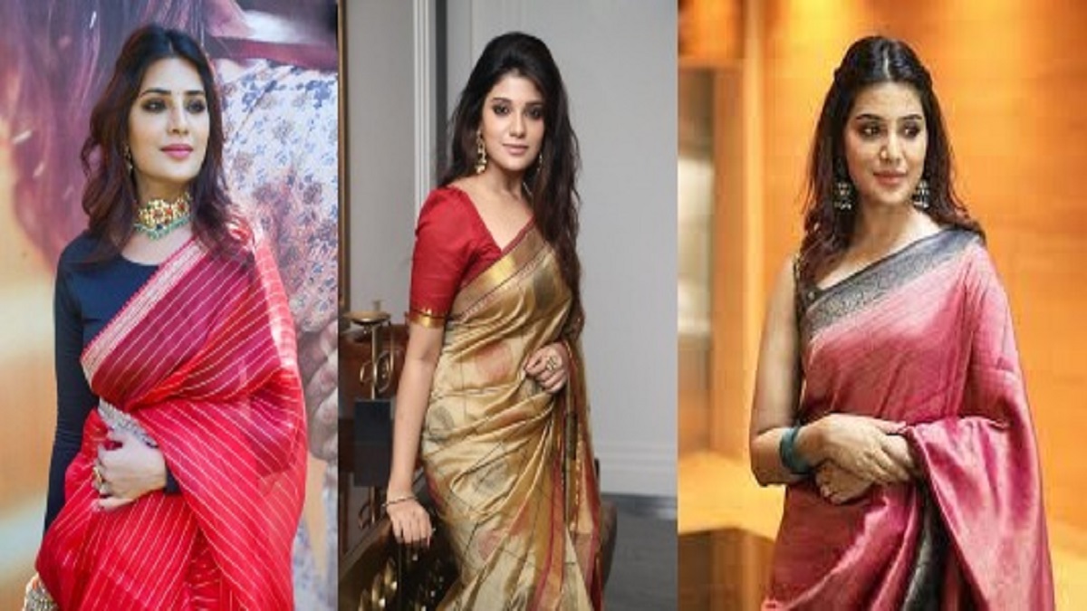 Aathmika's Latest Saree Look To Compliment Your Hottest Blouse ...