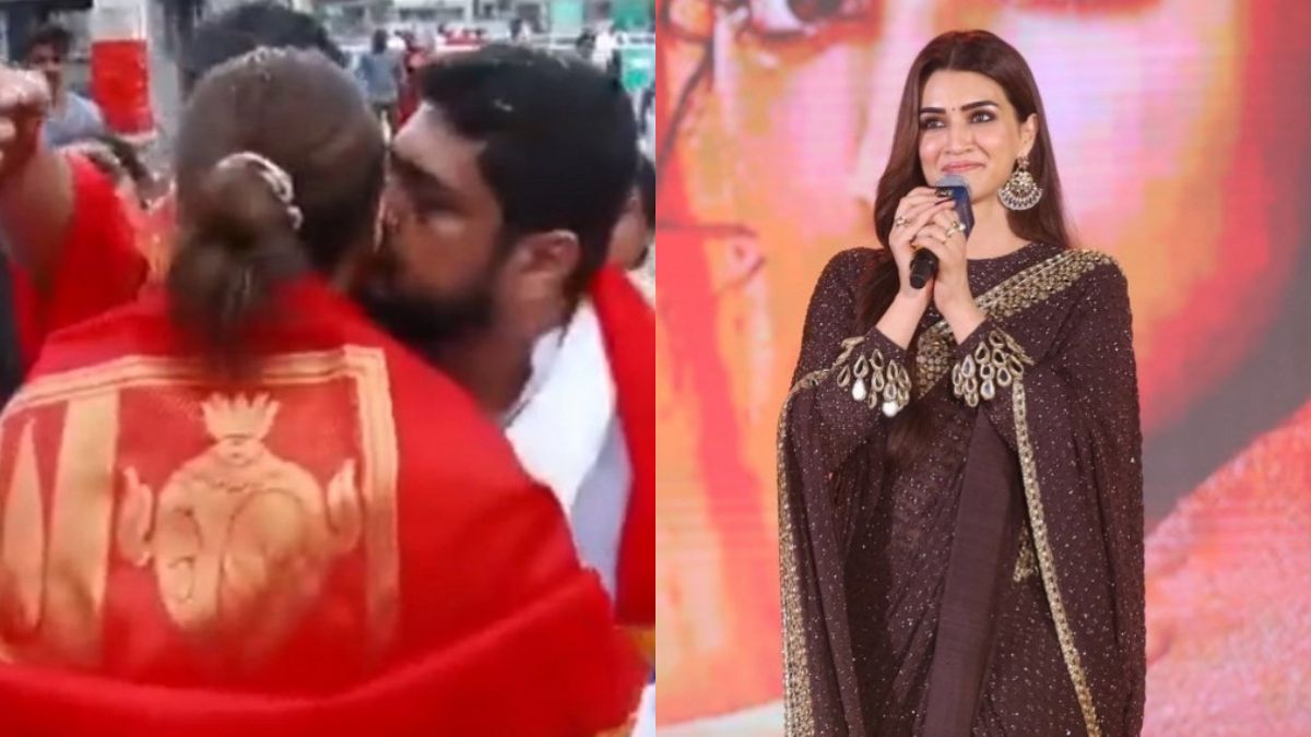 Adipurush Director Om Raut Sparks Controversy As He Kisses Kriti Sanon At  Tirupati Temple; See Pic