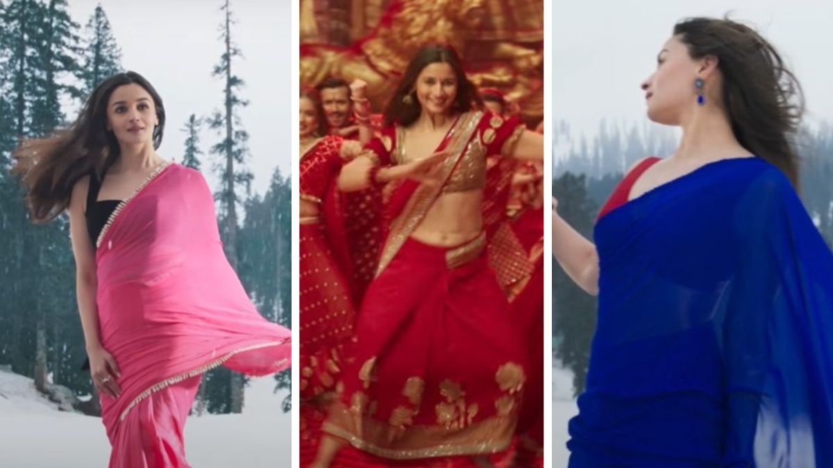 Alia Bhatt Rocky Aur Rani Inspired Georgette Saree - Bollywood Party Wear With Blouse Piece