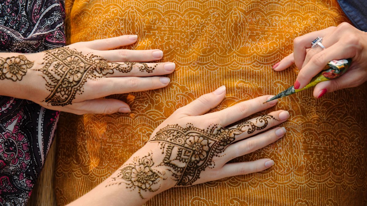 Background congratulation of india independence day with elements henna  mehndi colors. vector illustration. | CanStock