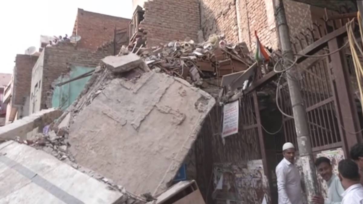 Building Collapses In Crowded Bhajanpura Area Of Delhi; Watch Video