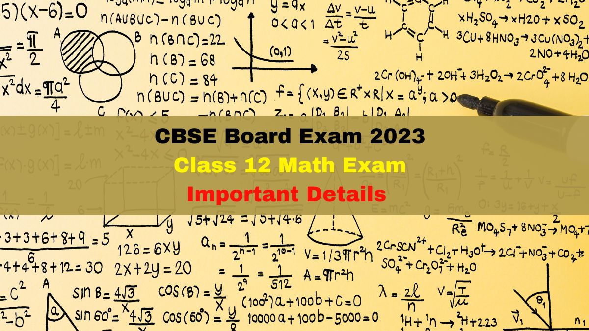 CBSE Board Exam 2023 Class 12 Math Exam On March 11; Check Syllabus