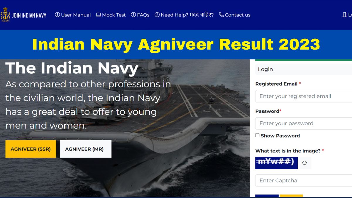 Indian Navy Agniveer Result 2023 Released, Check SSR MR Marks At