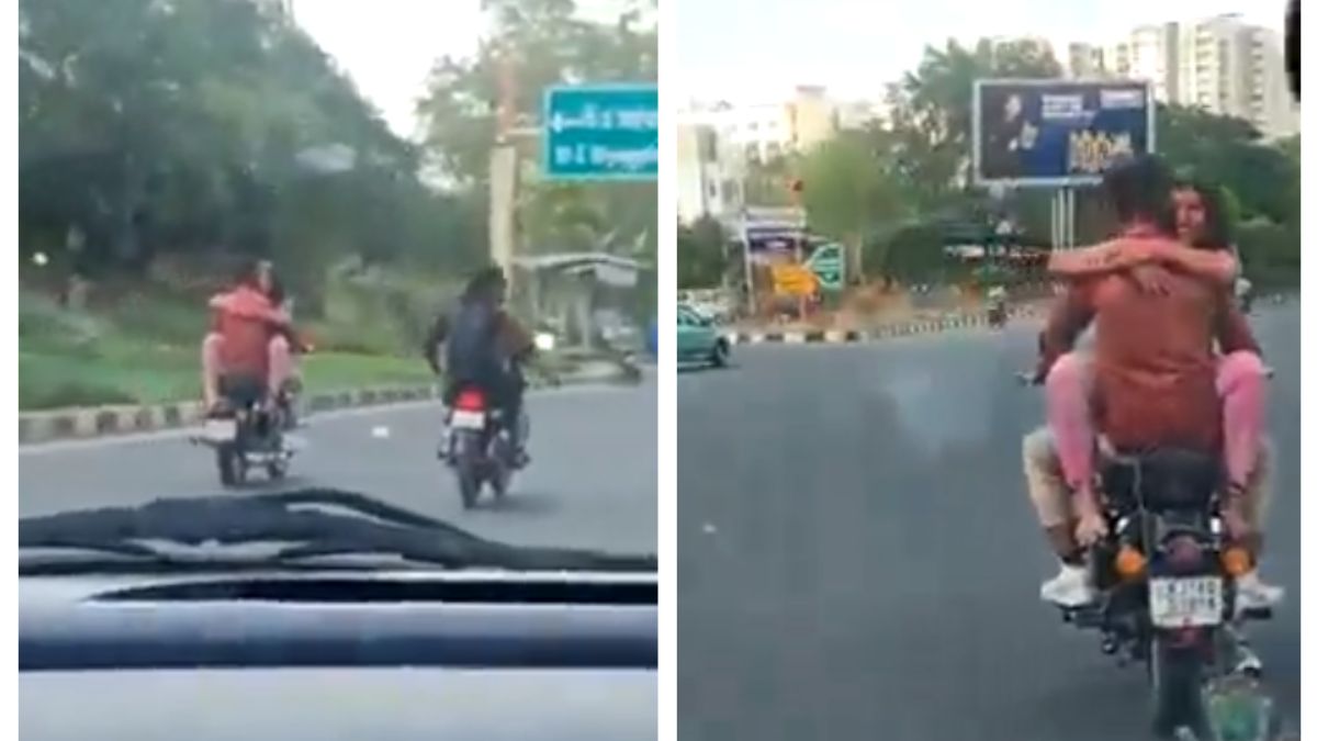 Viral Video: Jaipur Couple's PDA Moment On Bike Earned Them A Search ...