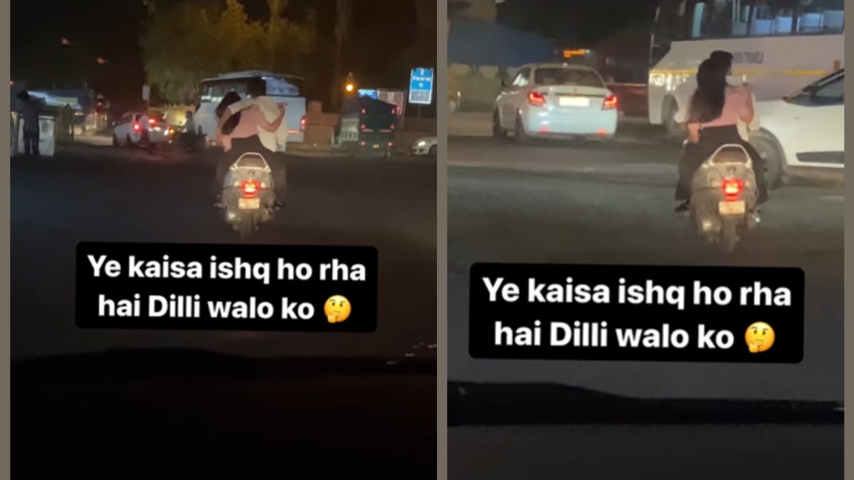 Viral Video Of Delhi Couple S Scooty Ride Proves Love Has No Limits Watch