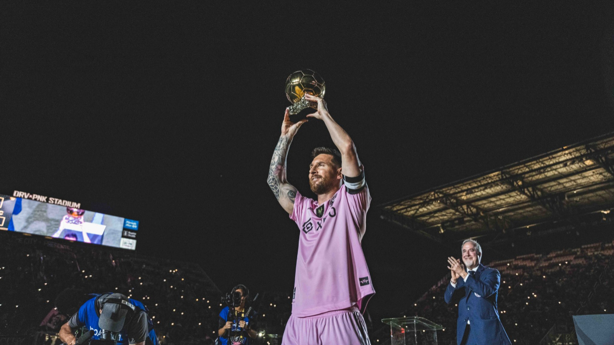 Lionel Messi's 8th Ballon D'Or trophy celebrated by Inter Miami in  exhibition match – KGET 17