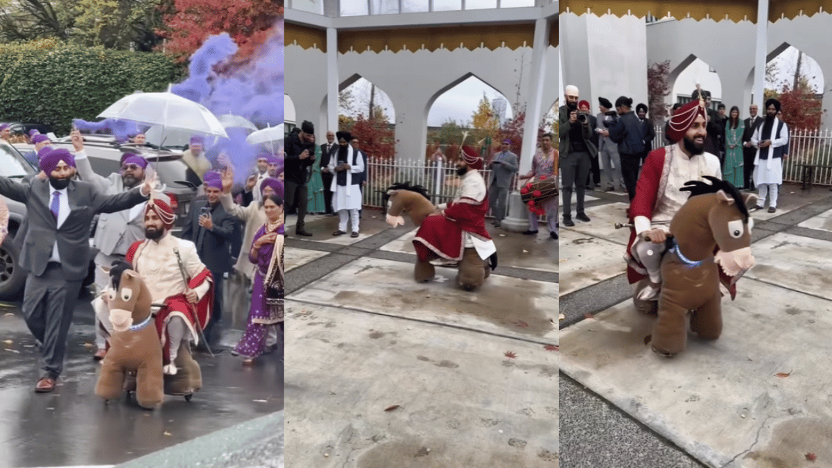 groom-rides-toy-horse-at-wedding-for-his-grand-entry-leaves-netizens-adoring-his-inner-child-watch-viral-video