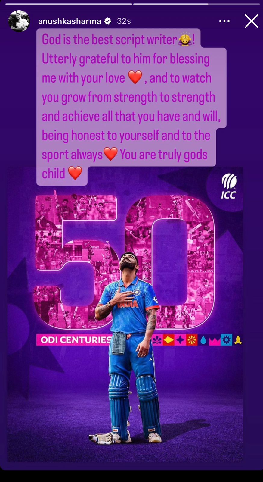 Anushka Sharma's post