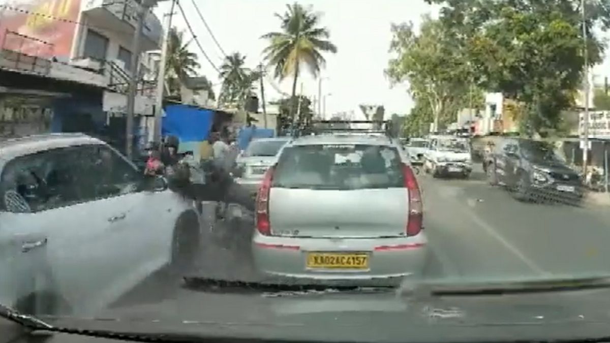 video-speeding-suv-hits-bikes-in-bengalurus-kalena-agrahara-on-diwali-several-injured