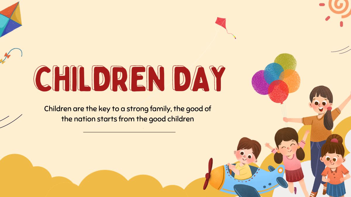 Happy children day gift cards collection Vector Image