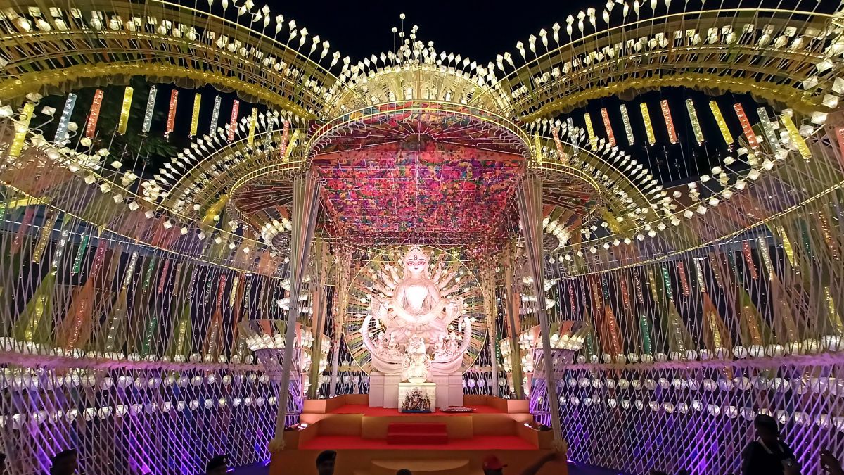 durga-puja-2023-assam-pandal-decorated-with-coins-worth-rs-11-lakh-draws-devotees-in-nagaon-guwahati-navratri