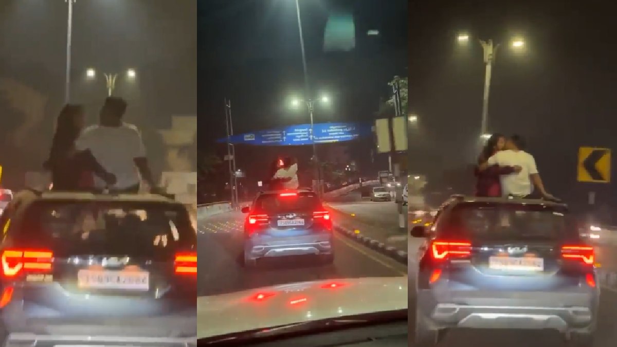 viral-video-of-couple-kissing-from-car-sunroof-divides-internet-as-some-demand-arrest-and-others-say-no-rule-broken-watch