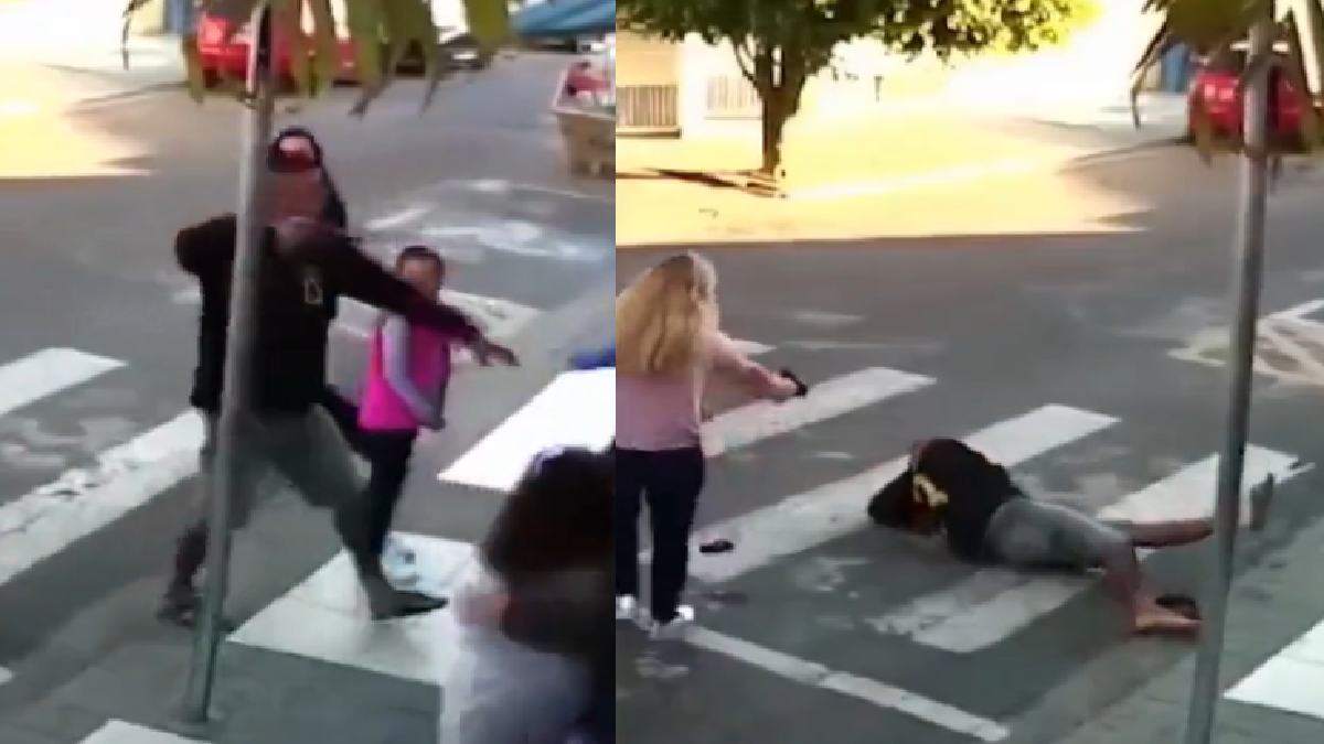 woman-cop-turns-table-on-miscreant-with-gun-trying-to-harm-children-cctv-footage-impresses-internet-watch-viral-video