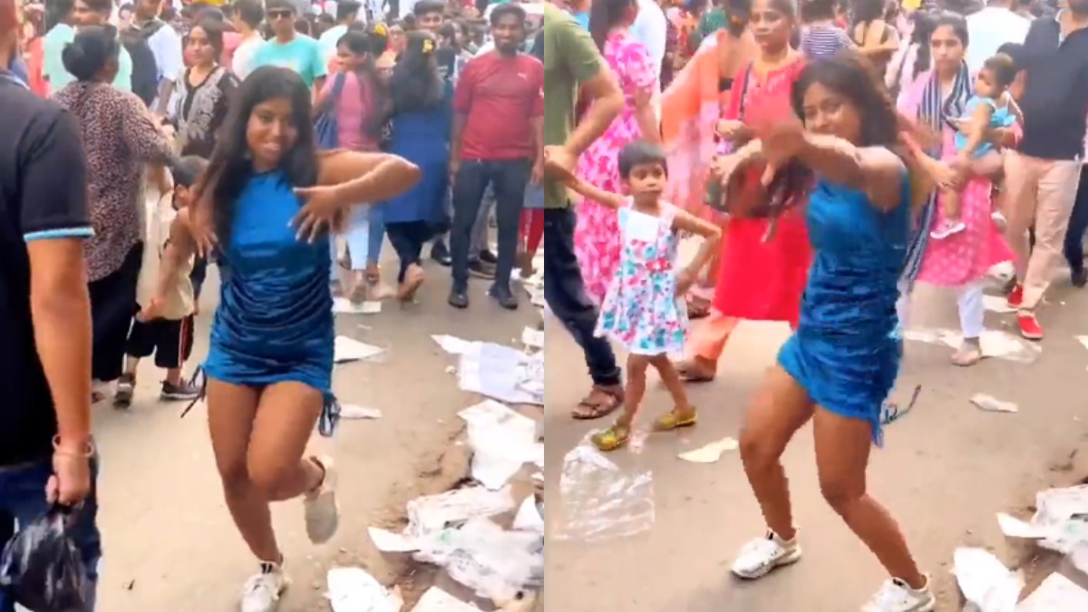 Viral Video: Girl Dances On Jam-Packed Street On Haryanvi Hit Teri