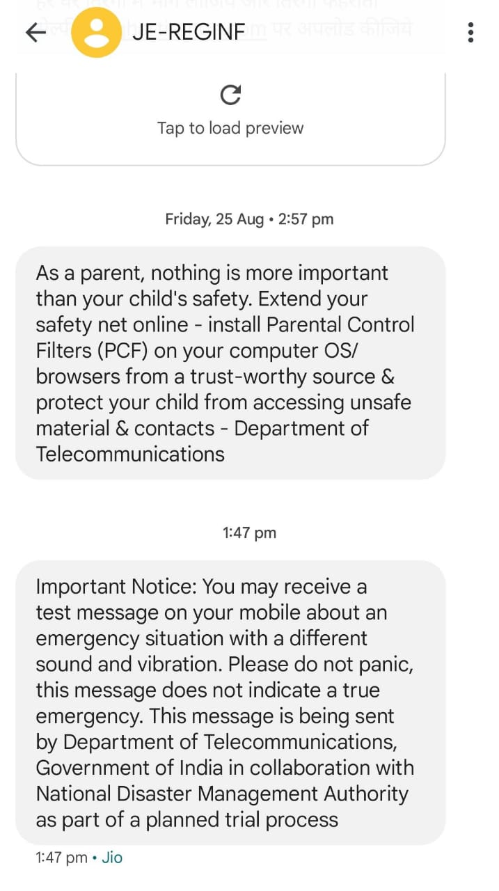 People Receive 'Important Notice' SMS As Govt Tests Emergency Alert System