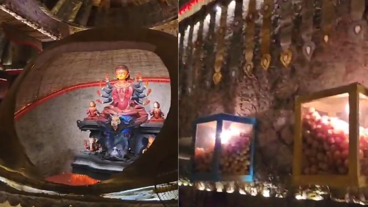 durga-puja-2023-panipuri-inspired-pandal-in-kolkata-becomes-headache-for-organisers-as-visitors-try-to-munch-on-citys-favourite-snack
