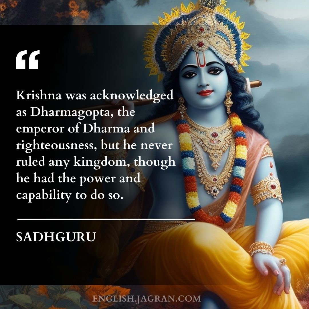 Top 20 Quotes By Sadhguru Jaggi Vasudev On Lord Krishna