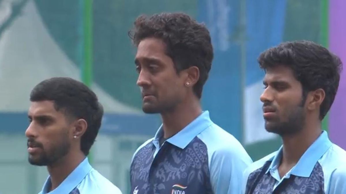 ind-vs-nep-asian-games-2023-sai-kishore-gets-emotional-with-tears-in-his-eyes-ahead-of-his-debut-match-against-nepal-in-quarter-final-watch