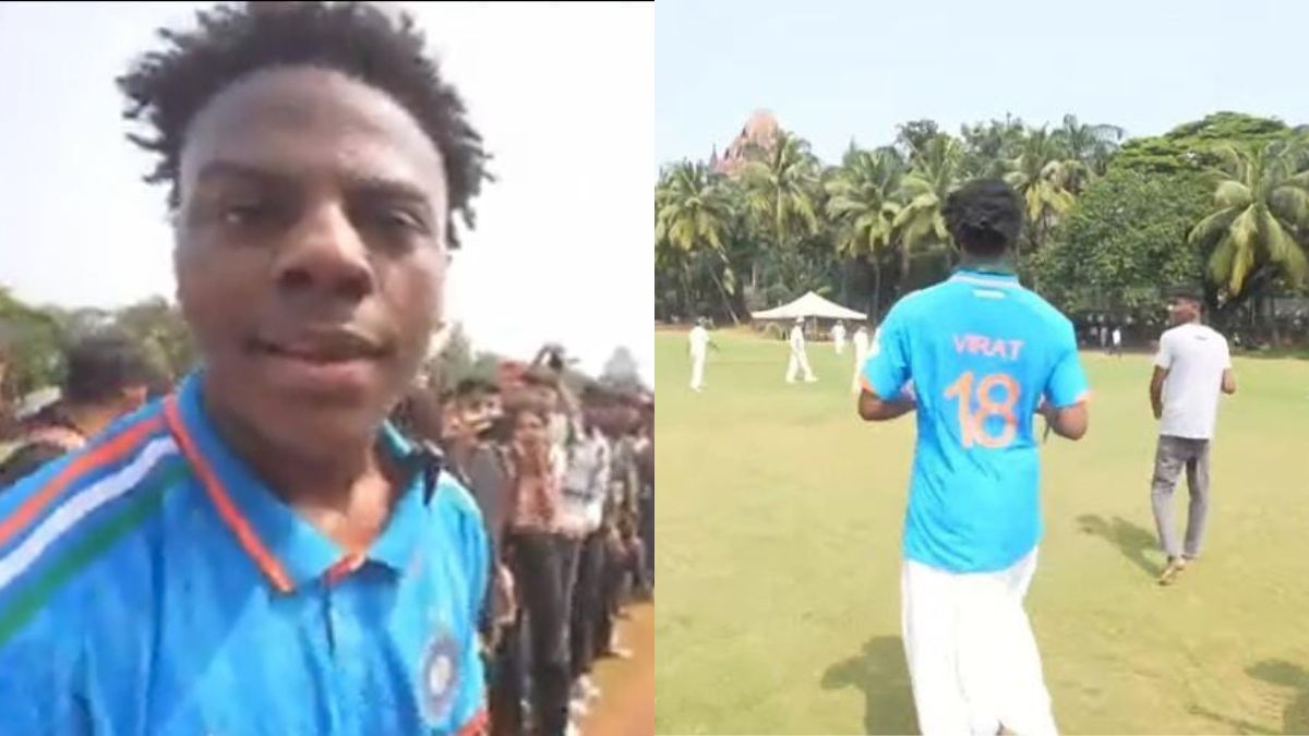 Famous  streamer Speed is playing cricket in India with a Virat  Kohli jersey on 😀 📸: Ishowspeed/ . . . #Speed #ViratKohli…