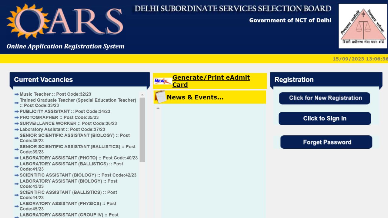 DSSSB Recruitment 2023 The recruitment process has begun for a total of 1841 Group B and Group C positions in various government agencies in Delhi's National Capital Territory.
