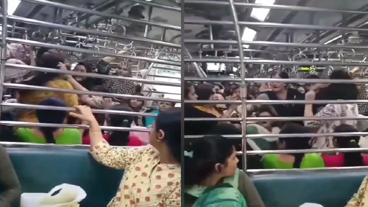 women-slap-pull-hair-and-shout-at-each-other-in-mumbai-local-train-viral-video-horrifies-netizens-watch-viral-video