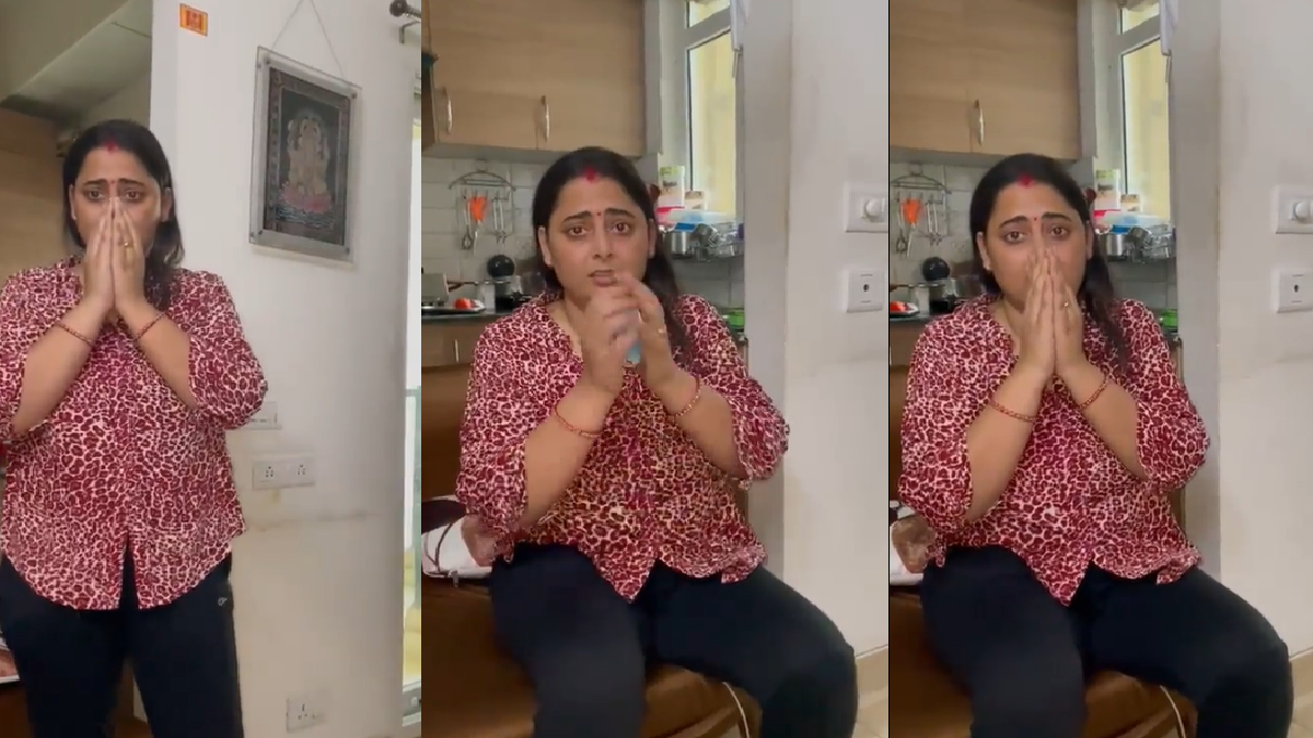 viral-video-woman-in-noida-caught-scamming-residents-breaks-down-when-asked-to-settle-bill-payments-watch