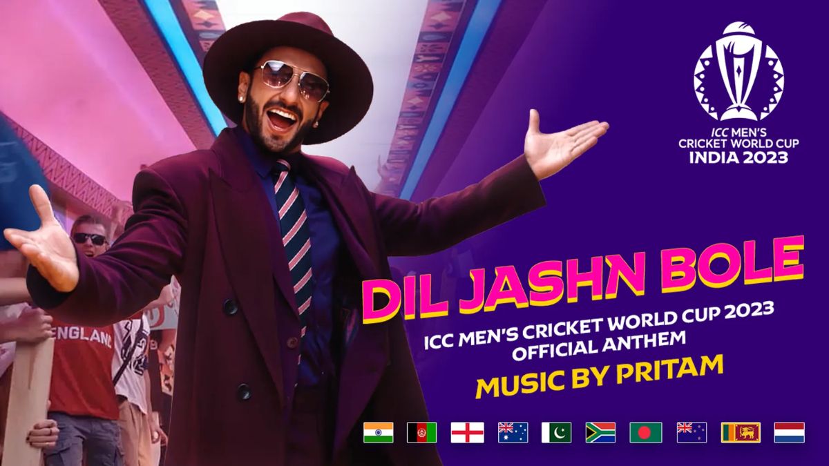ICC Launches Official World Cup 2023 Anthem 'Dil Jashn Bole' Featuring Ranveer Singh | Watch