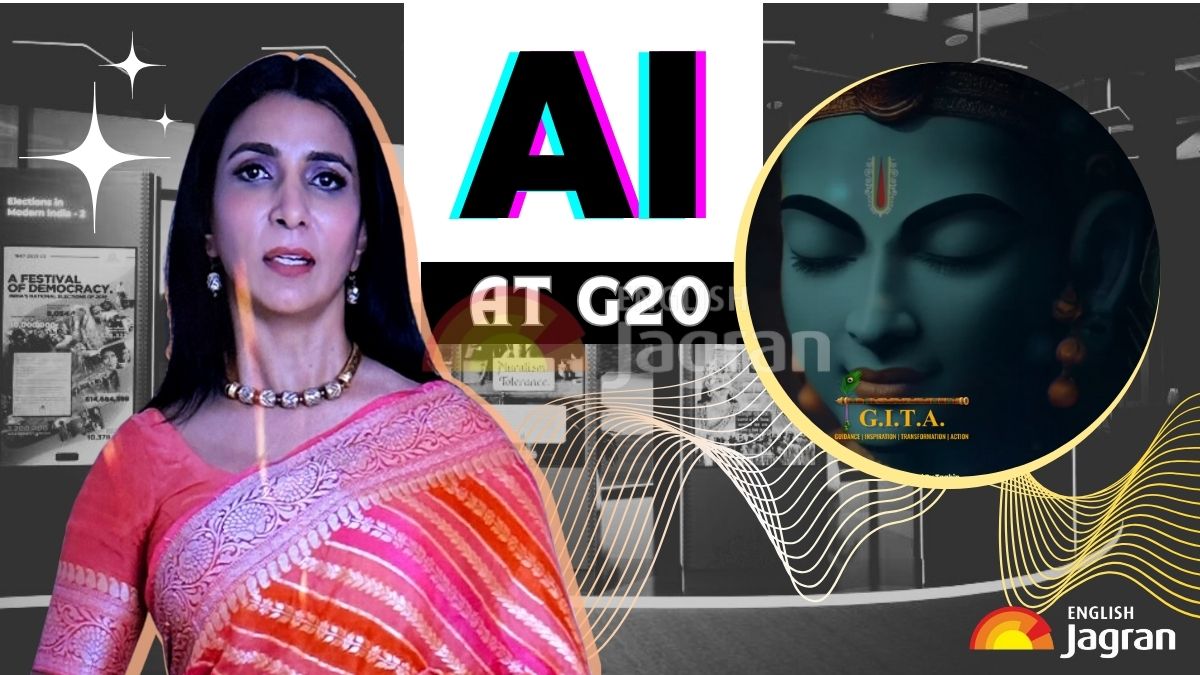 g20-summit-2023-delhi-ai-anchor-ask-gita-ai-to-take-centre-stage-at-bharat-mother-of-democracy-exhibit-see-pics-exclusive-specials