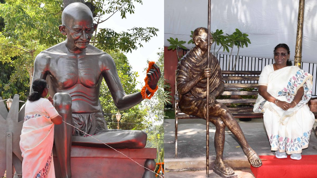 Boon For Entire World Community': President Murmu Unveils 12-Foot Statue Of Mahatma  Gandhi At Rajghat