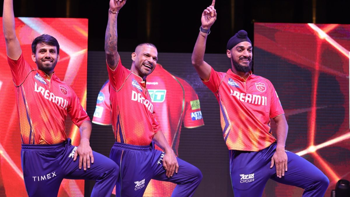 IPL 2024 Punjab Kings Unveil New Jersey In Presence Of Captain Shikhar