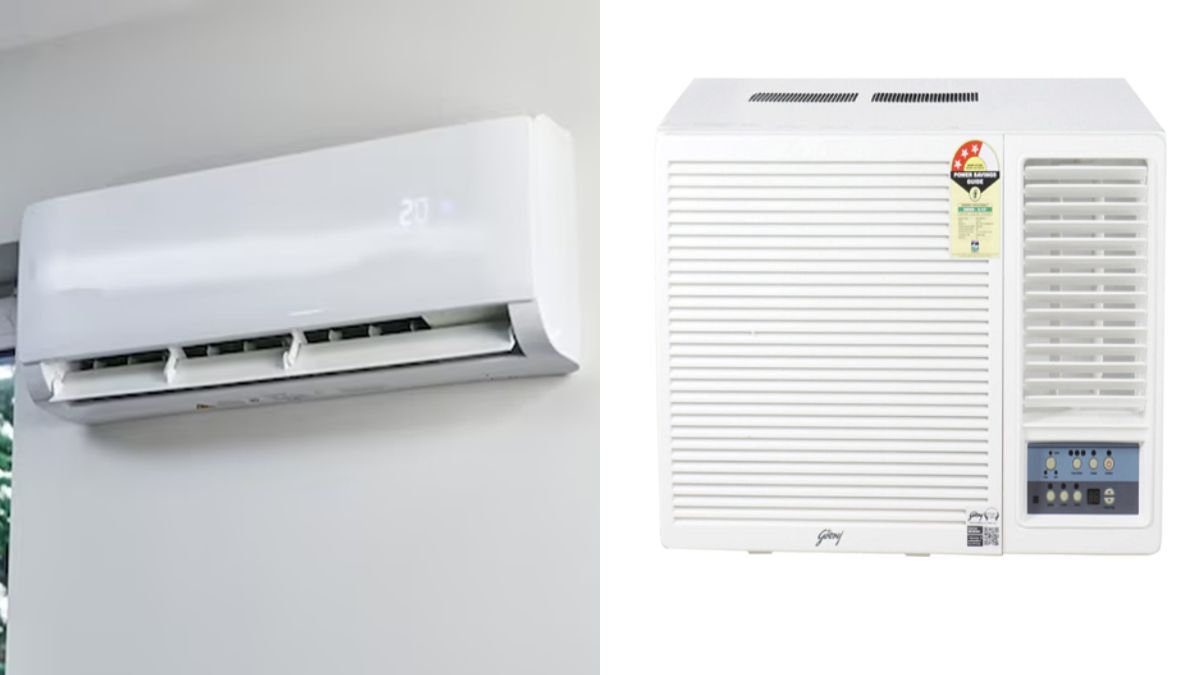 Cooling Comfort Air Conditioner 3d Render On Summer Mock Up