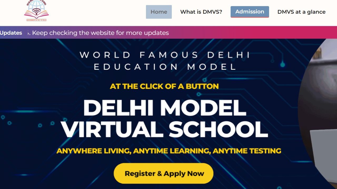 DMVS Admission 2024 Delhi Model Virtual School Admission Last Date