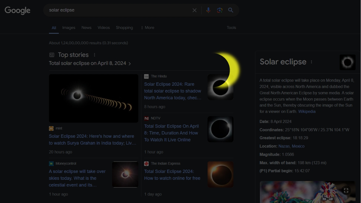 Solar Eclipse 2024: Google's Latest Animation Brings Total Solar ...