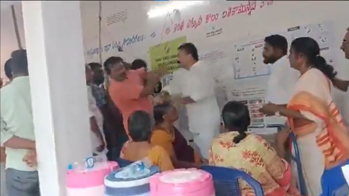 YSRCP MLA Slaps Voter At Polling Queue In Andhra, He Hits Back VIDEO