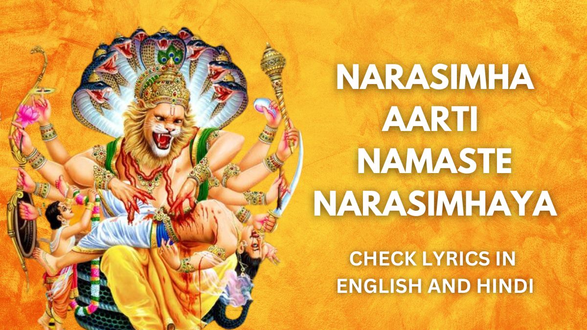 Narasimha Aarti: Check Complete Lyrics For Namaste Narasimhaya In Hindi ...